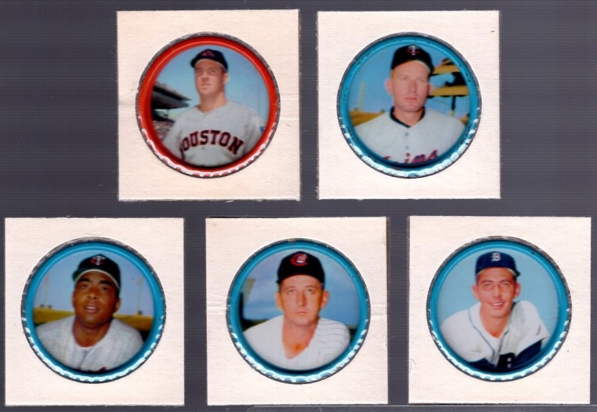 1963 Salada Bb Metal Coins- 5 Diff