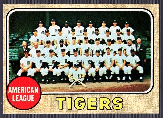 1968 Topps Bb- #528 Detroit Tigers Team
