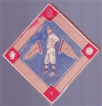 1914 B18 Baseball Blanket-Frank Chance, New York AL – Blue infield version