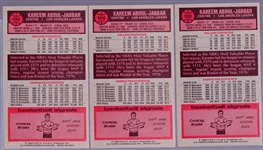 1976-77 Topps Basketball- #100 Kareem Abdul Jabbar- 3 cards