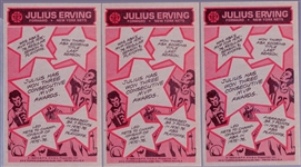 1976-77 Topps Basketball- #127 Julius Erving All Star- 3 cards
