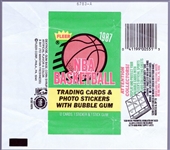 1987-88 Fleer Basketball Wrappers- 8 Wrappers- all “Attention Collectors” side panels.