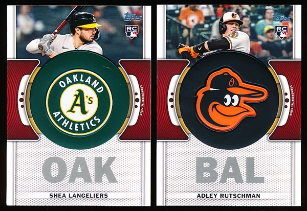 2023 Topps Bsbl. “Commemorative Team Logo Patch Relic”- 2 Diff. “RC’s”