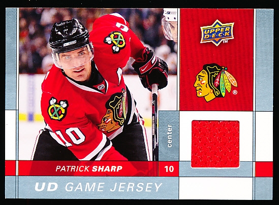 2009-10 Upper Deck Hockey “UD Game Jersey” #GJ-PS Patrick Sharp, Blackhawks
