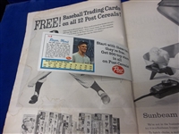 4/13/62 Life Magazine with Mickey Mantle/ Roger Maris Post Cereal Card Insert Intact