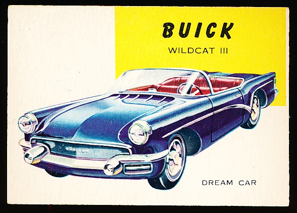 1953-55 Topps “World on Wheels” (R714-24)- #173 Buick Wildcat III- Hi# - Blue Back