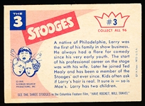 1959 Fleer “The 3 Stooges” (R730-1)- #3 Larry