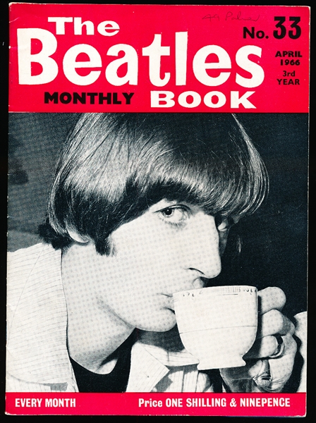 April 1966 The Beatles Book Monthly Magazine- No. 33 Issue with Original Mailing Envelope