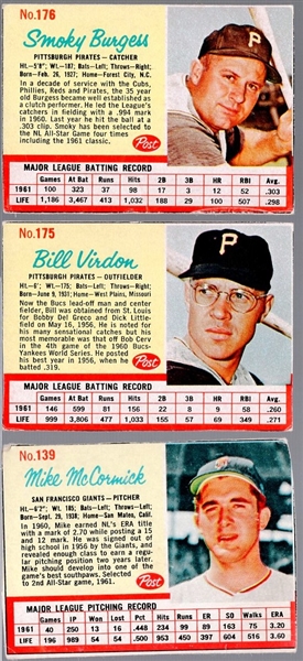 1961-62 Post Cereal Bb- 11 Diff