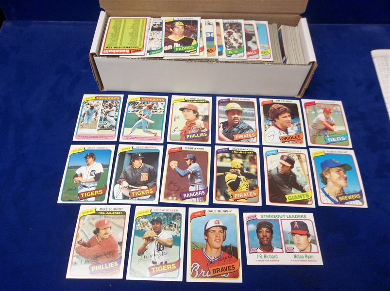 1980 Topps Baseball- 650 Asst