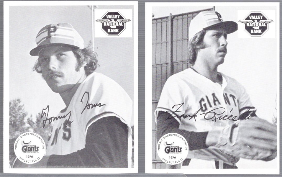 1976 Valley National Bank- Phoenix Giants Minor League Bb- Partial Set 22 of 26
