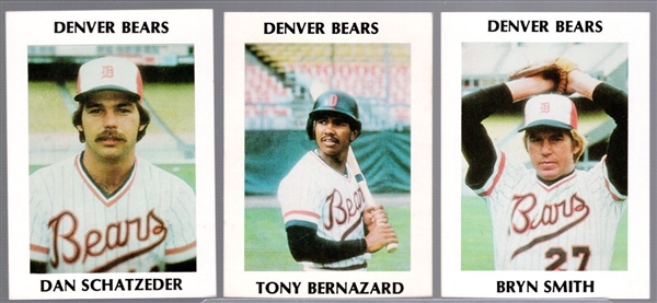 1978 Tiefel & Assoc. Minor League Bb- Denver Bears Set of 25