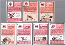 1966 Topps Football- 7 Diff Miami Dolphins