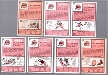 1966 Topps Football- 7 Diff Miami Dolphins