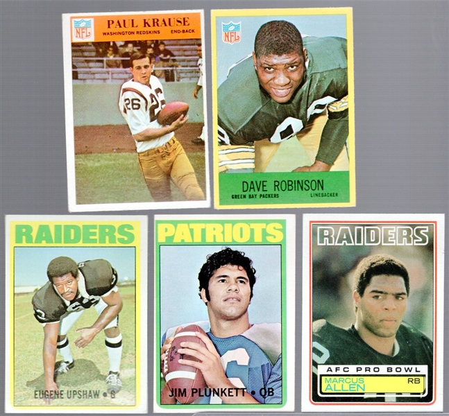 Five Football Cards