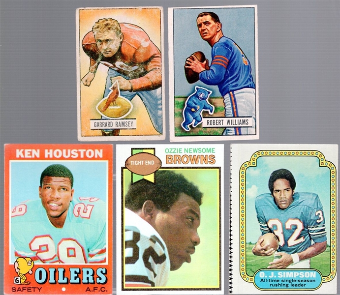 Five Football Cards