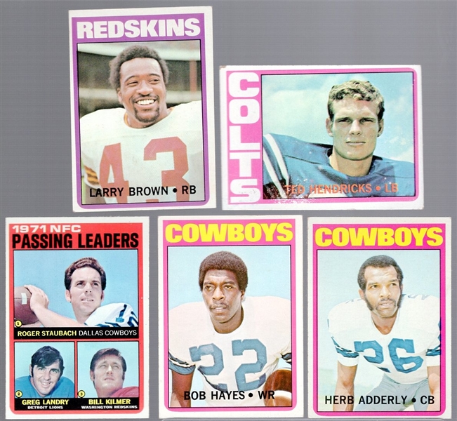 1972 Topps Football- 5 Diff
