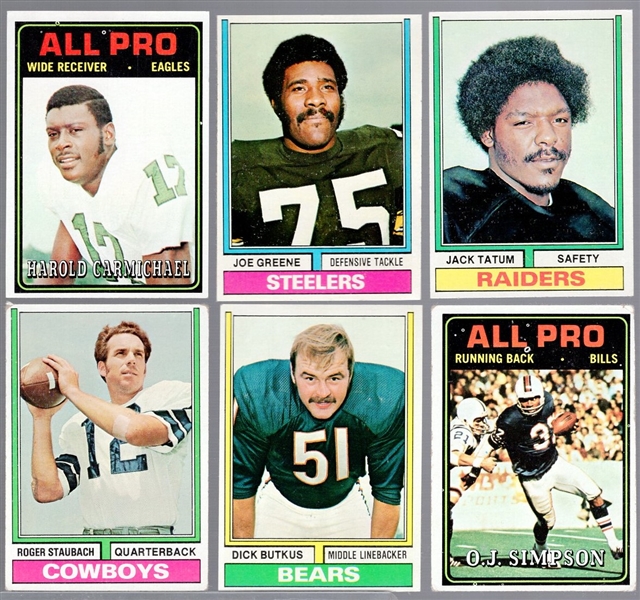 1974 Topps Fb- 6 Diff