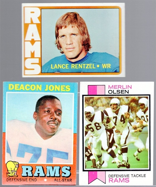 1971-73 Topps Football- Los Angeles Rams- 36 Diff