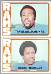 1972 Topps Fb- 2 Diff Hi# LA Rams