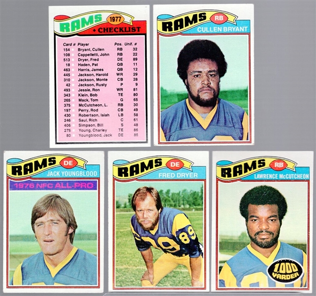 1977 & 1978 Topps Fb- 68 Asst LA Rams