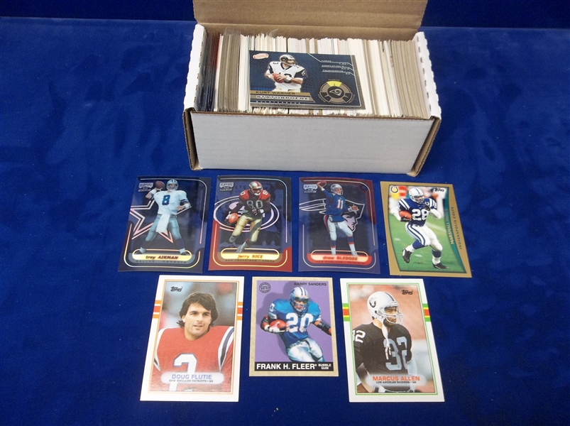 Football Star Card Lot- 350 Stars- mostly 1980’s thru 2000’s