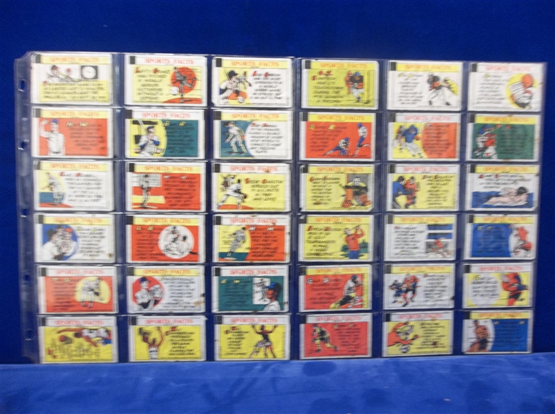 1981 Topps Thirst Break “Sports Facts”- Multi Sport Wrapper set of 56