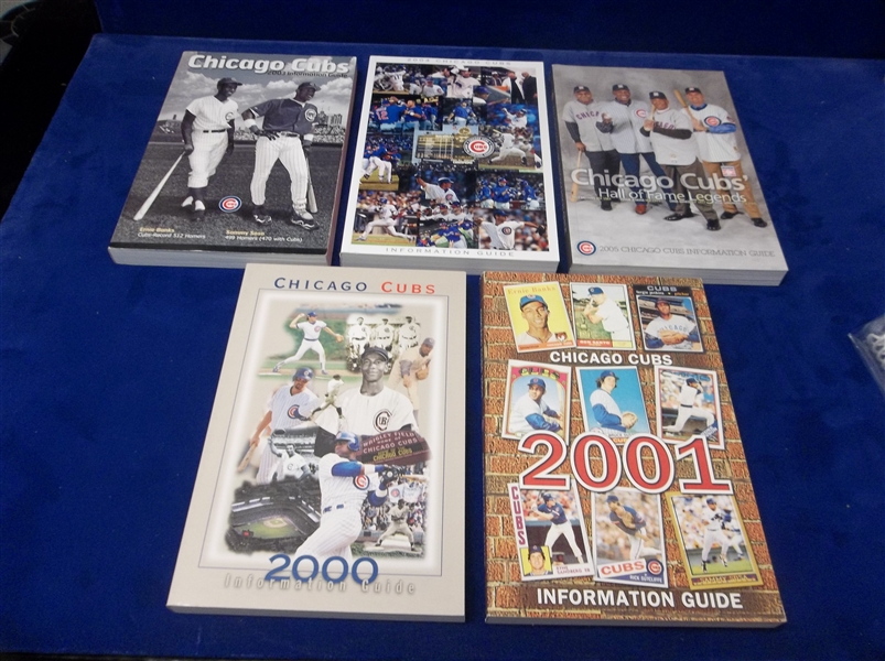 2000-2005 Chicago Cubs Baseball Media Guides- 5 Diff