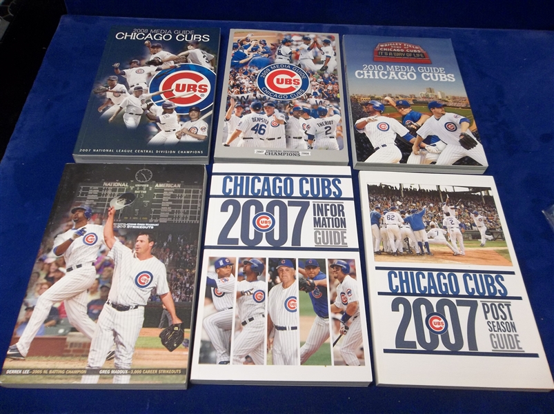 2006- 2010 Chicago Cubs Baseball Media Guides- 6 Diff