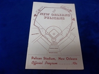 1954 Atlanta Crackers @ New Orleans Pelicans MiLB Southern Association Program