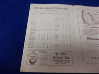 1954 Atlanta Crackers @ New Orleans Pelicans MiLB Southern Association Program