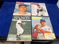 Four Diff. Sport & Sports Illustrated Magazines with Cleveland Indians Covers