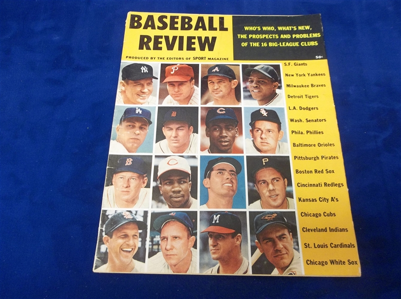 1959 Bartholomew House “Baseball Review” Magazine- Multi Superstars Cover