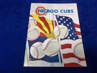 1969 S.F. Giants at Chicago Cubs Spring Training Program