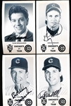 Autographed 1993 Old-Style Beer Chicago Cubs 3-1/2” x 5-1/2” Cards- 4 Diff.