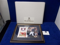 2003 UD Authentics- Hank Blalock (Rangers) Framed & Matted Autographed Card- #169/200- UDA Certified