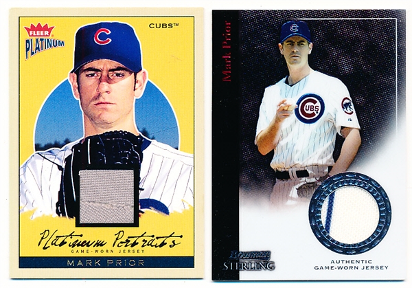 2004 Mark Prior Cubs Jersey Inserts- 2 Diff.