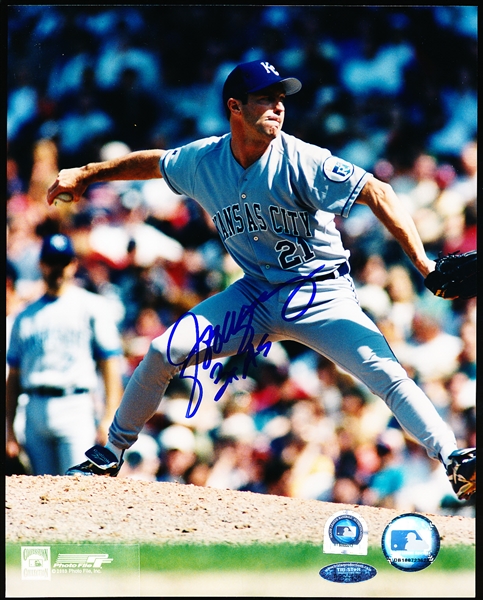 Autographed & Inscribed Jeff Montgomery Kansas City Royals MLB Color 8” x 10” Photo- Tri-Star Authenticated