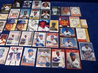 Ernie Banks Collector Made “Art Cards” Clean-Up Group- 39 Cards