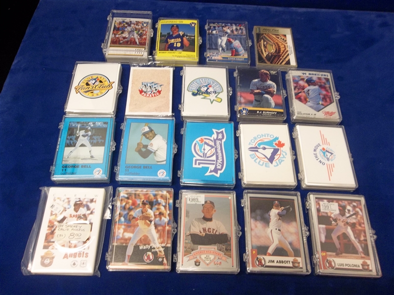 Small Team Set/Near Set Baseball- 19 Diff.