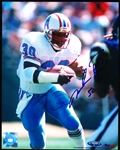 Autographed & Inscribed Mike Rozier Houston Oilers NFL Color 8” x 10” Photo- Tri-Star Authenticated