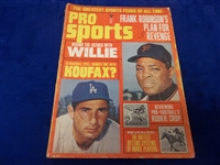 Sept. 1966 Pro Sports Magazine- Willie Mays/ Sandy Koufax Cover