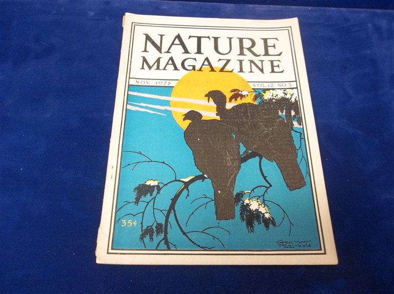 Nov. 1928 Nature Magazine- Turkey Vultures Cover