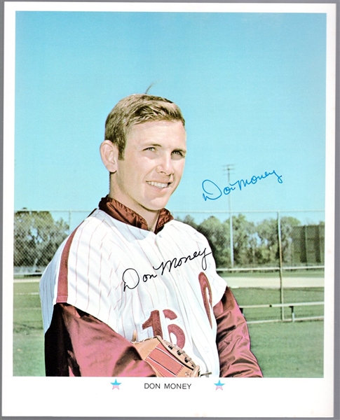 Autographed Don Money 1971 ARCO Philadelphia Phillies MLB #NNO Color 8” x 10” Photo