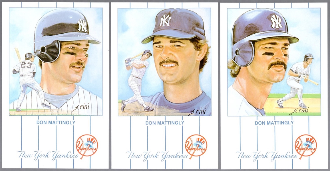 1990 Historic Limited Editions MLB “Don Mattingly- Series 2” MLB- 1 Complete Set of 12 Postcards