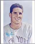 Autographed Bobby Thomson New York Giants MLB Color 8” x 10” Photo