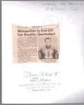 February 6, 1959 Norm Van Brocklin Philadelphia Eagles NFL B/W 8” x 10” Press Photo