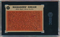 1962 Topps Baseball- #18 Manager's Dream- Mantle/Mays- SGC 4 (Vg-Ex)