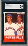 1963 Topps Baseball- #242 Power Plus- Banks/Aaron- SGC 5 (Ex)