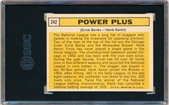 1963 Topps Baseball- #242 Power Plus- Banks/Aaron- SGC 5 (Ex)